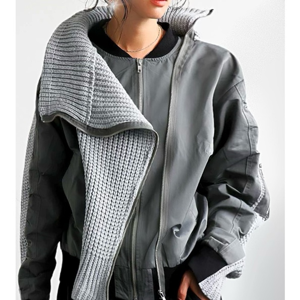 Full Zip Knit Deconstruct Jacket